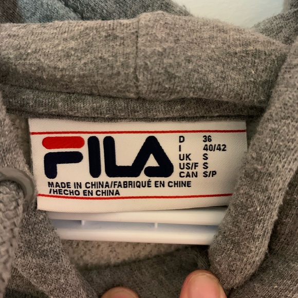 Grey fila size small hoodie - Picture 3 of 3